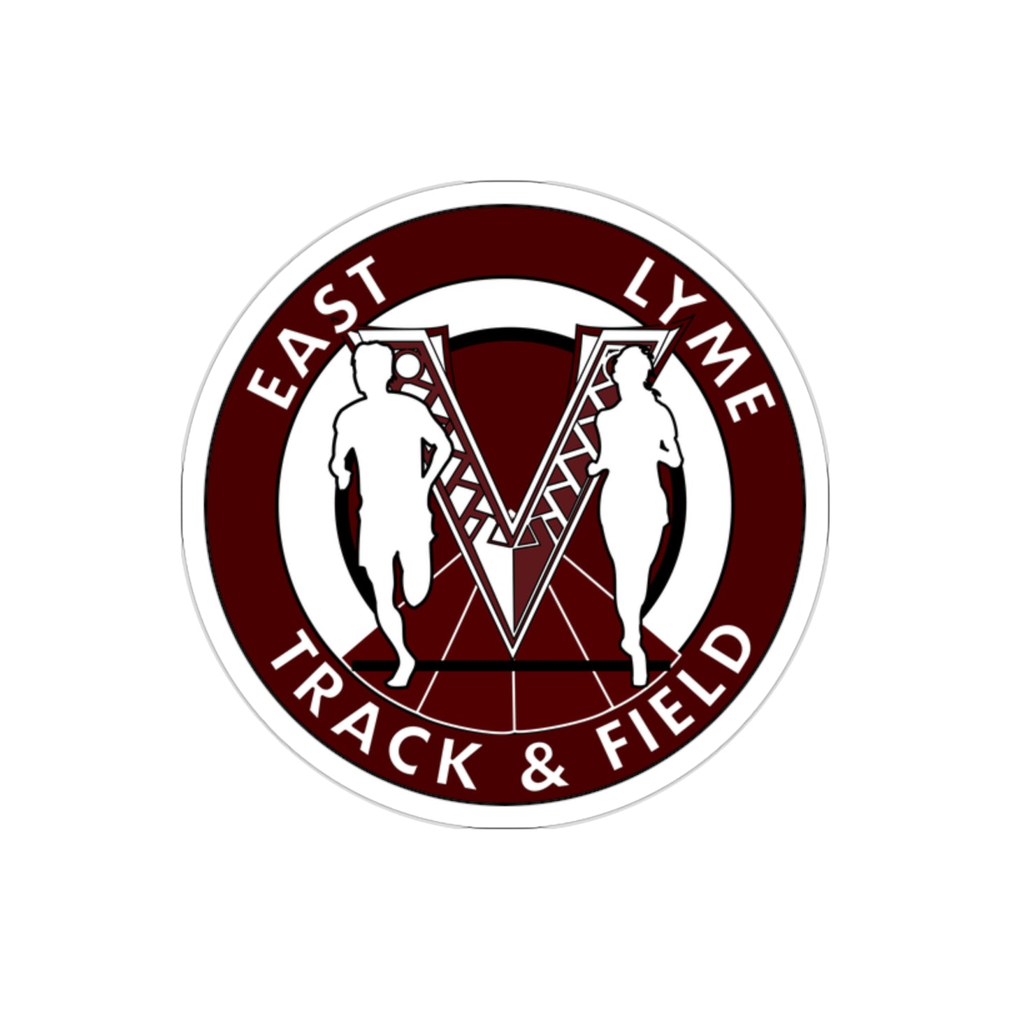 East Lyme Track and Field Die-Cut Stickers