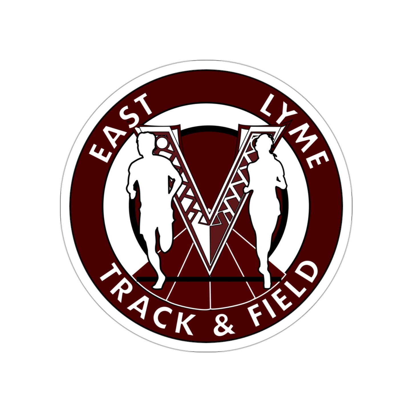 East Lyme Track and Field Die-Cut Stickers