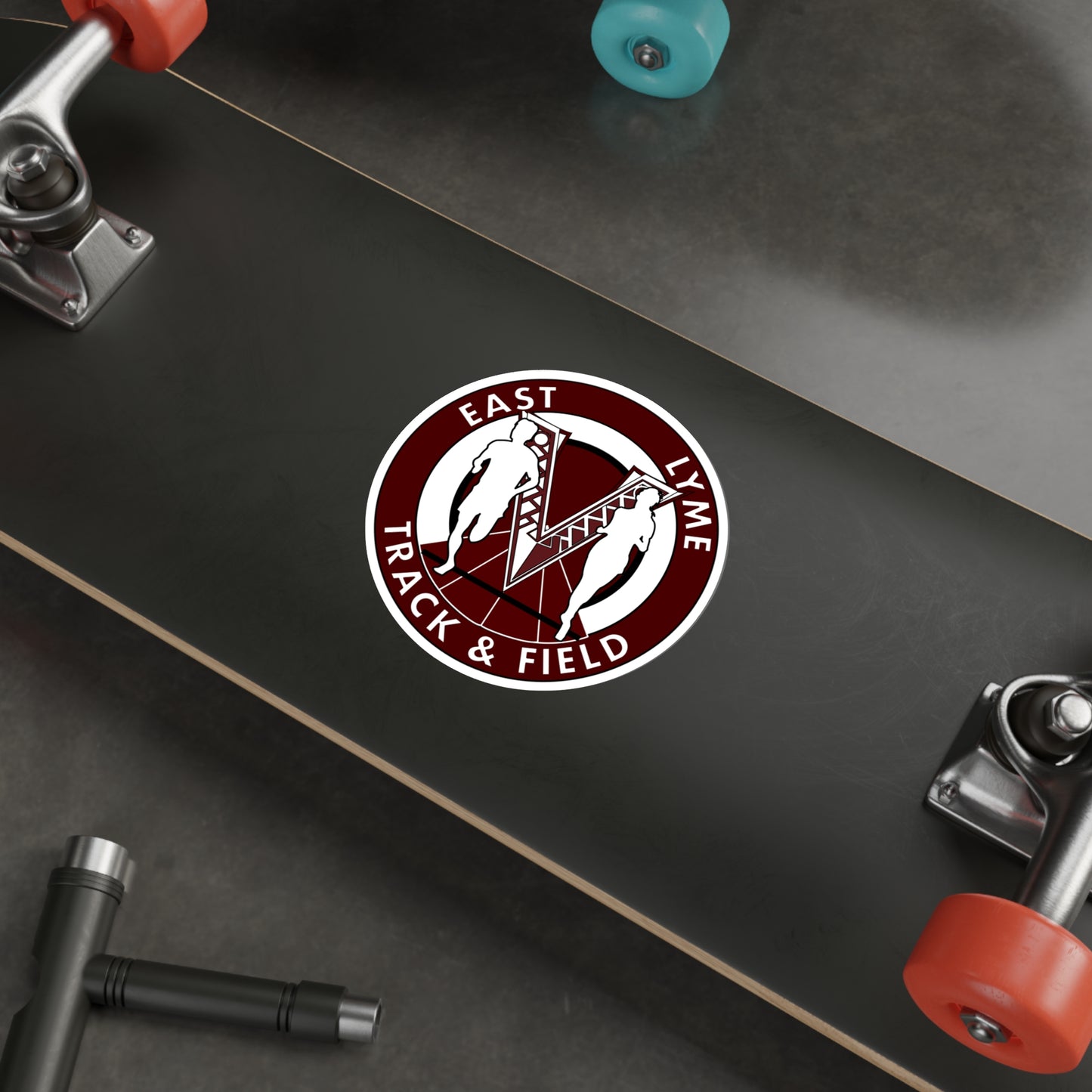 East Lyme Track and Field Die-Cut Stickers