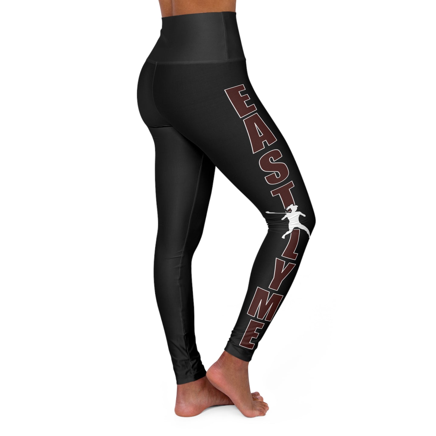 East Lyme Lacrosse High Waisted Yoga Leggings (AOP)