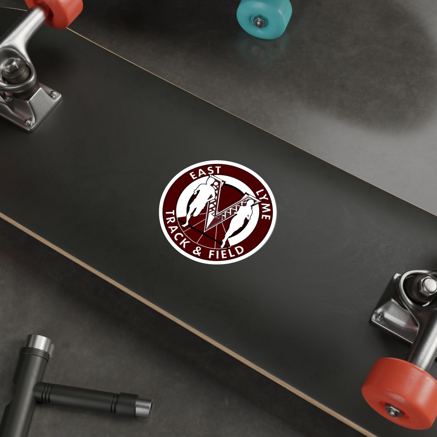 East Lyme Track and Field Die-Cut Stickers