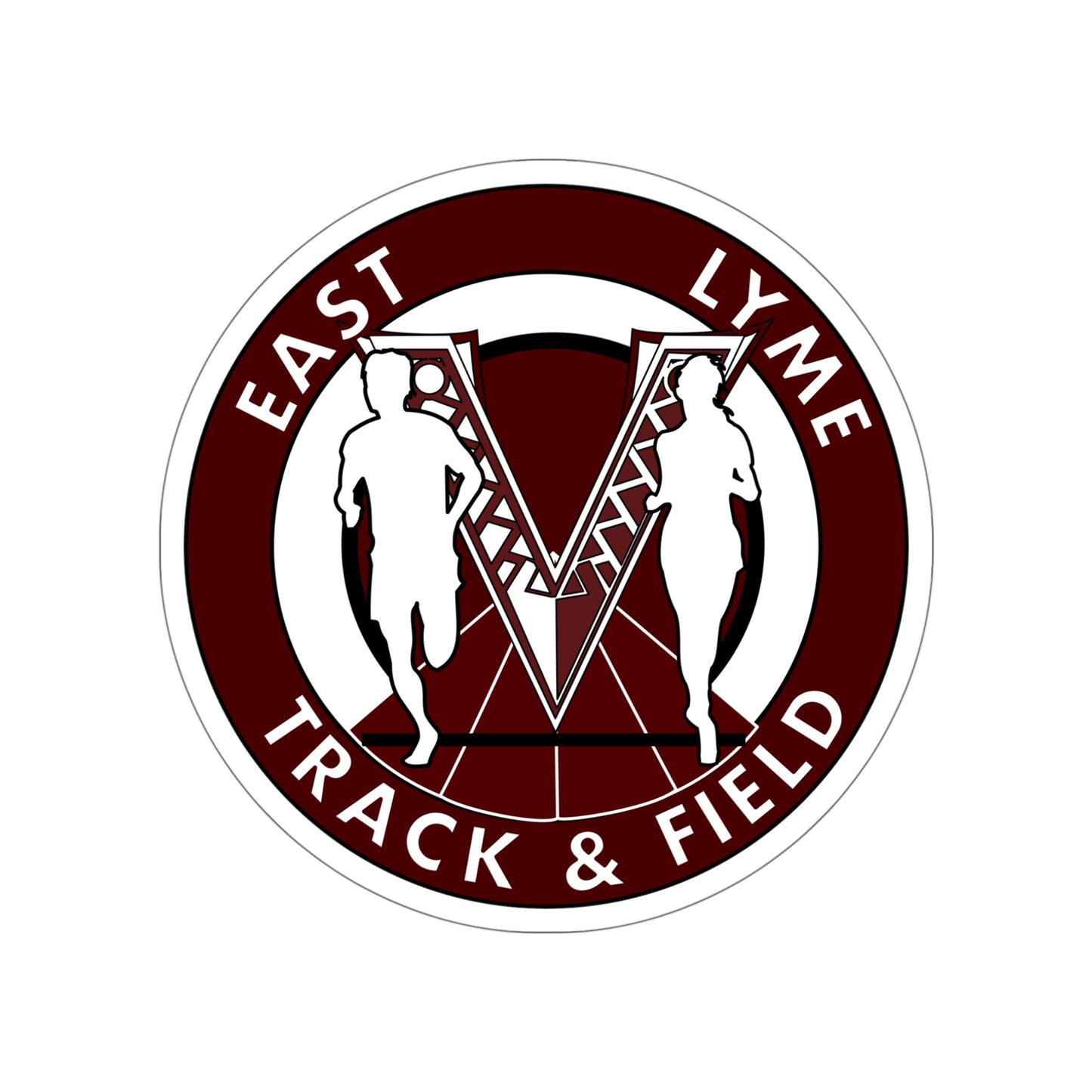 East Lyme Track and Field Die-Cut Stickers