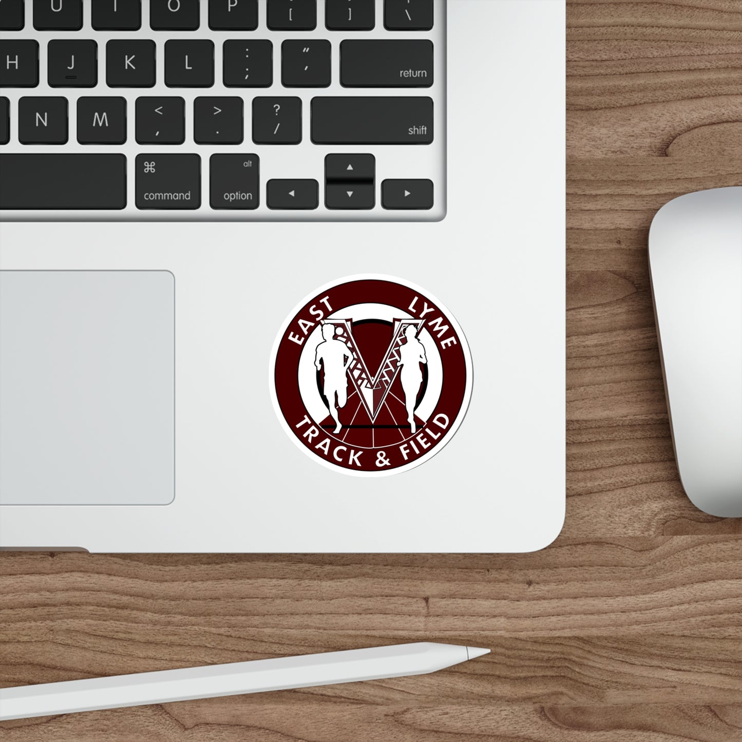 East Lyme Track and Field Die-Cut Stickers