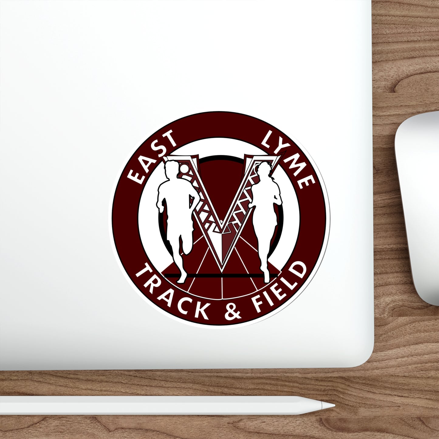 East Lyme Track and Field Die-Cut Stickers