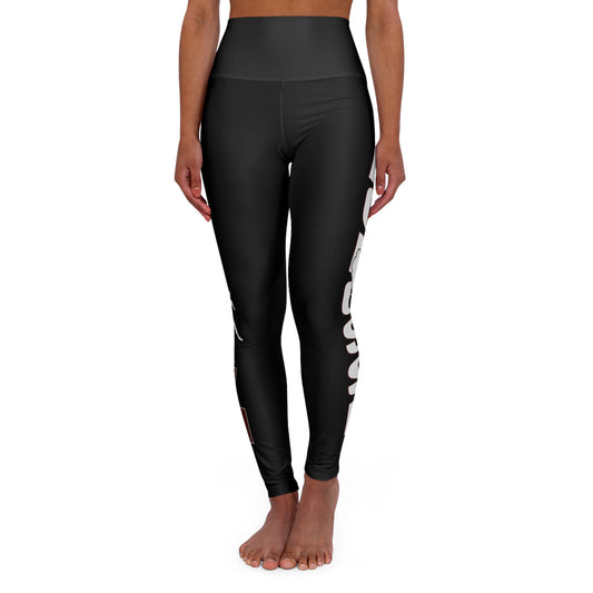 East Lyme Lacrosse High Waisted Yoga Leggings (AOP)