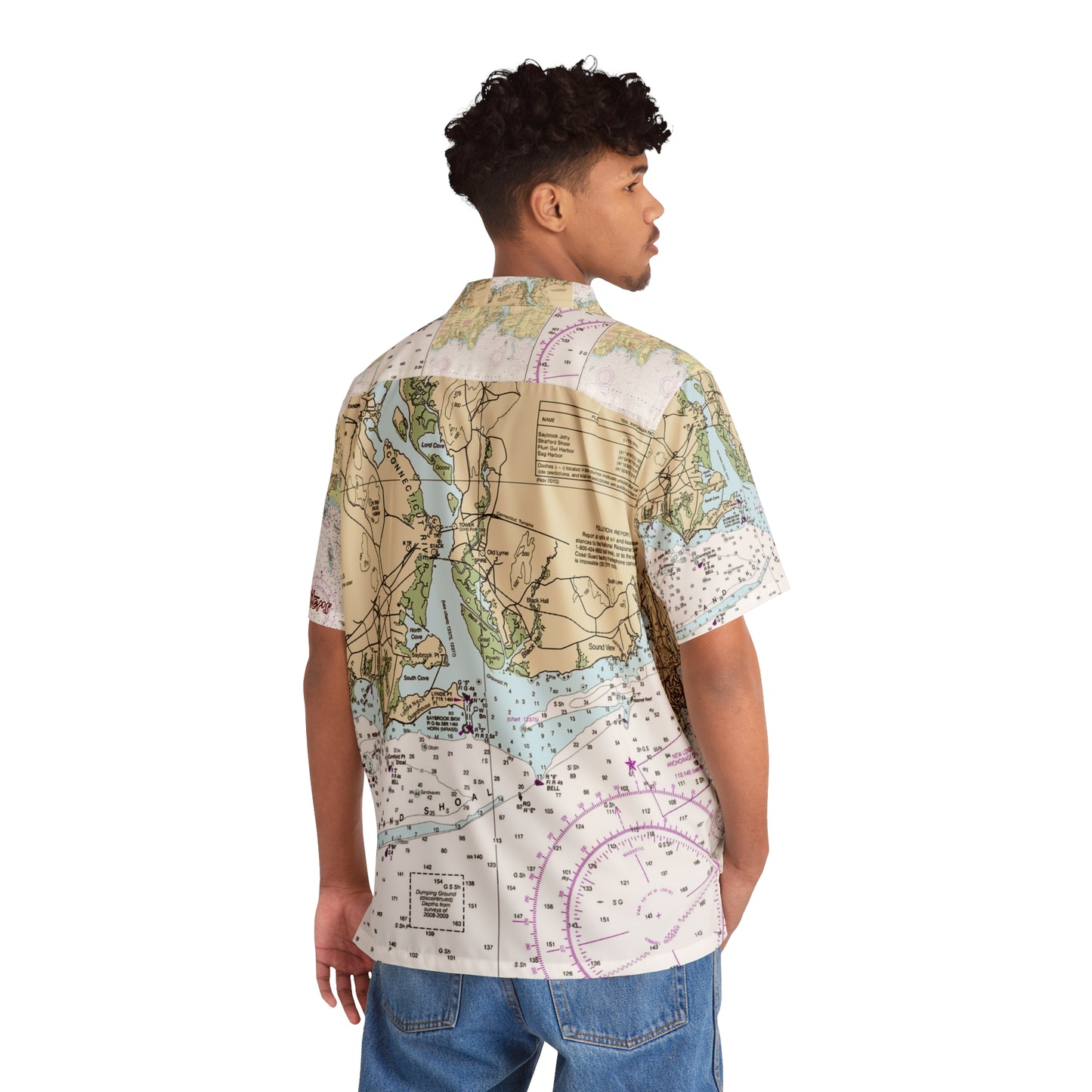 Niantic Bay/Long Island Sound Men's Hawaiian Shirt