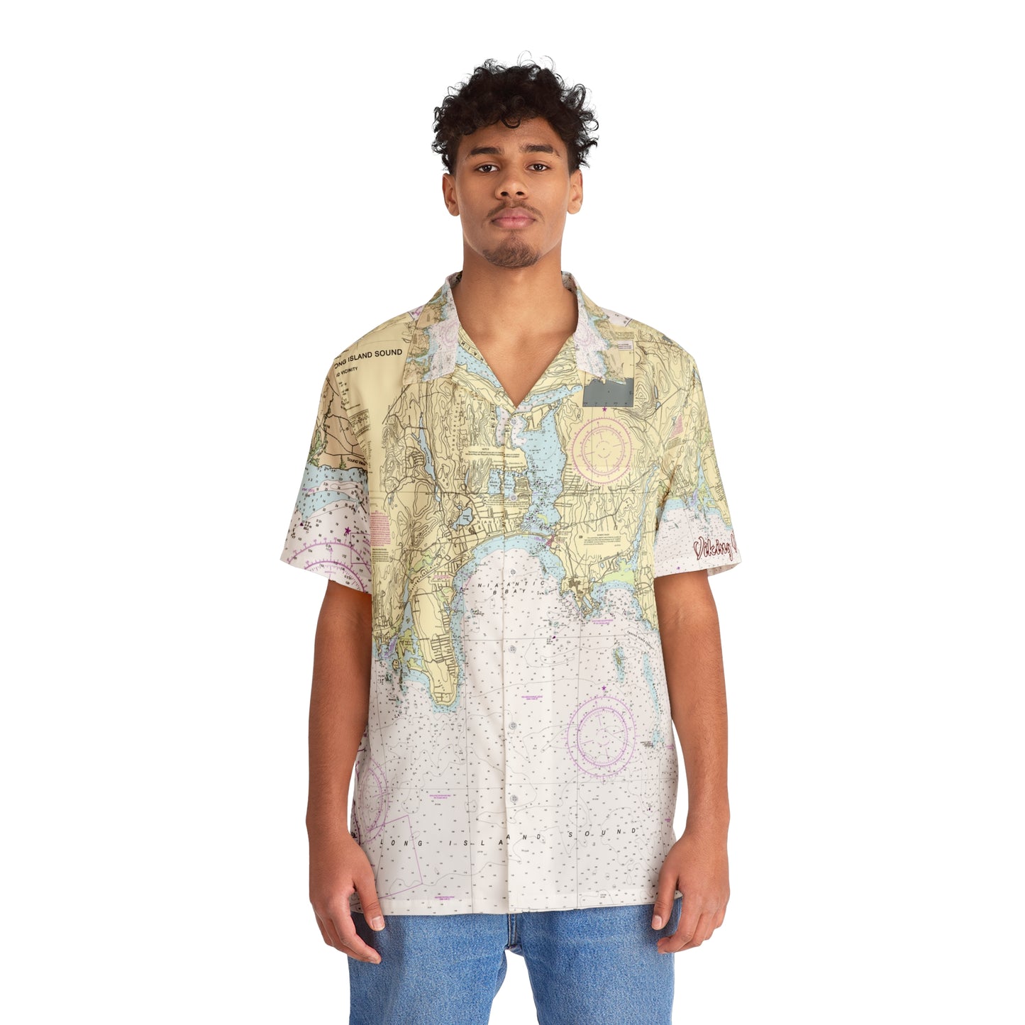 Niantic Bay/Long Island Sound Men's Hawaiian Shirt