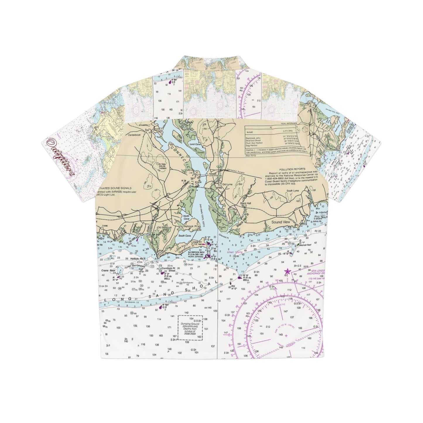 Niantic Bay/Long Island Sound Men's Hawaiian Shirt