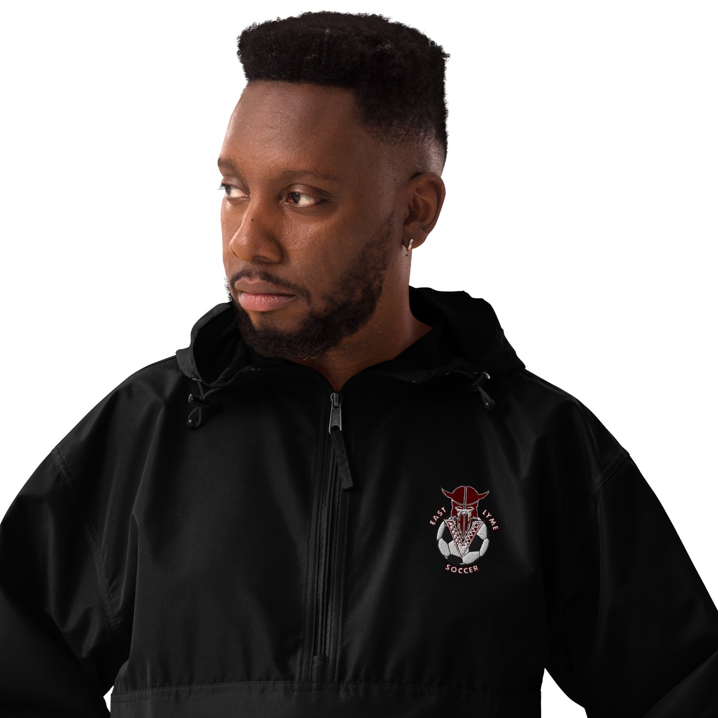 Fierce Viking Soccer Embroidered Packable Jacket