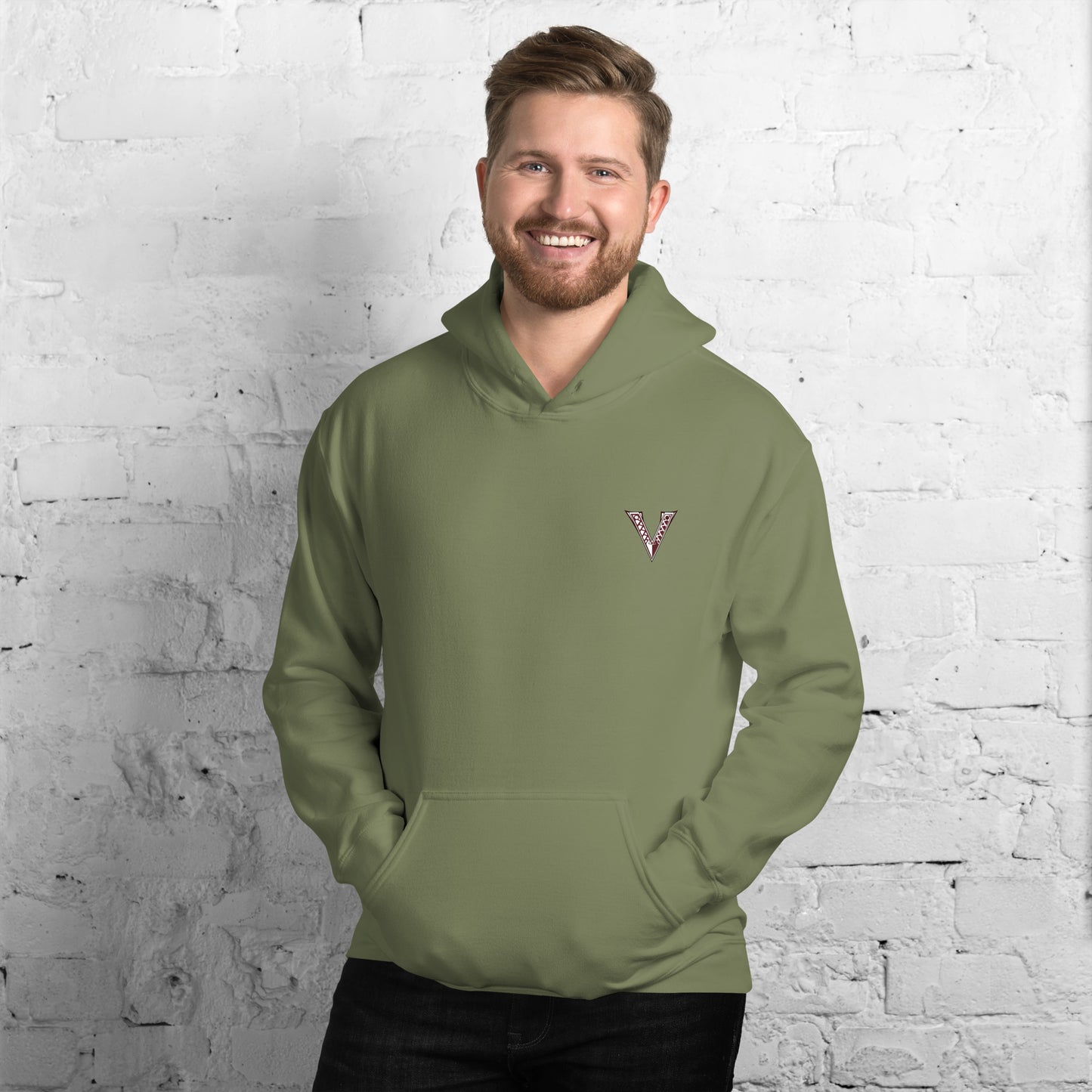 Viking Football (V on chest) Unisex Hoodie